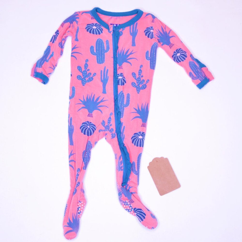 G-Kickee Pants, 3-6M, l/s bamboo footie